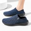 imageKUBUA Mens Womens Slippers Indoor Lightweight House Shoes Outdoor Breathable Slip on LoafersDark Blue