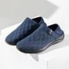imageKUBUA Mens Womens Slippers Indoor Lightweight House Shoes Outdoor Breathable Slip on LoafersDark Blue