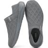 imageKUBUA Mens Womens Slippers Indoor Lightweight House Shoes Outdoor Breathable Slip on LoafersDark Grey