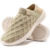 imageKUBUA Mens Womens Slippers Indoor Lightweight House Shoes Outdoor Breathable Slip on LoafersKhaki