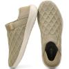 imageKUBUA Mens Womens Slippers Indoor Lightweight House Shoes Outdoor Breathable Slip on LoafersKhaki