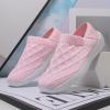 imageKUBUA Mens Womens Slippers Indoor Lightweight House Shoes Outdoor Breathable Slip on LoafersPink White