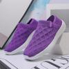 imageKUBUA Mens Womens Slippers Indoor Lightweight House Shoes Outdoor Breathable Slip on LoafersPurple White