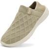 imageKUBUA Mens Womens Slippers Indoor Lightweight House Shoes Outdoor Breathable Slip on LoafersKhaki