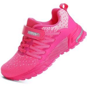 imageKUBUA Kids Sneakers for Boys Girls Running Tennis Shoes Lightweight Breathable Sport AthleticPink B