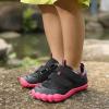 imageKUBUA Barefoot Shoes for Kids Boys Girls Minimalist Zero Drop Sneakers Toddler Little Big KidB Black Pink