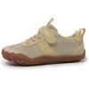 imageKUBUA Boys Girls Sneakers Kids Barefoot Shoes Comfort AntiSlip Walking Shoes for Indoor Outdoor Toddler Little Big KidBeige