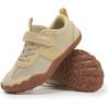 imageKUBUA Boys Girls Sneakers Kids Barefoot Shoes Comfort AntiSlip Walking Shoes for Indoor Outdoor Toddler Little Big KidBeige