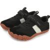 imageKUBUA Boys Girls Sneakers Kids Barefoot Shoes Comfort AntiSlip Walking Shoes for Indoor Outdoor Toddler Little Big KidBlack