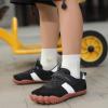imageKUBUA Boys Girls Sneakers Kids Barefoot Shoes Comfort AntiSlip Walking Shoes for Indoor Outdoor Toddler Little Big KidBlack