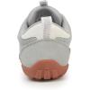 imageKUBUA Boys Girls Sneakers Kids Barefoot Shoes Comfort AntiSlip Walking Shoes for Indoor Outdoor Toddler Little Big KidLight Grey