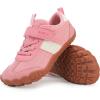 imageKUBUA Boys Girls Sneakers Kids Barefoot Shoes Comfort AntiSlip Walking Shoes for Indoor Outdoor Toddler Little Big KidPink