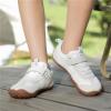 imageKUBUA Boys Girls Sneakers Kids Barefoot Shoes Comfort AntiSlip Walking Shoes for Indoor Outdoor Toddler Little Big KidWhite