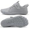 imageKUBUA Kids Barefoot Shoes Boys Girls Sneakers Naturally Splay Shoes Toddler Little Big KidB Grey
