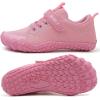 imageKUBUA Kids Barefoot Shoes Boys Girls Sneakers Naturally Splay Shoes Toddler Little Big KidB Pink