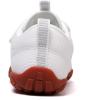 imageKUBUA Kids Barefoot Shoes Boys Girls Sneakers Naturally Splay Shoes Toddler Little Big KidB White
