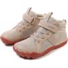 imageKUBUA Kids High Top Barefoot Shoes Boys Girls Minimalist Sneakers Lightweight Comfort Zero Drop Shoes Toddler Little Big KidBeige