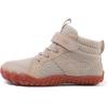 imageKUBUA Kids High Top Barefoot Shoes Boys Girls Minimalist Sneakers Lightweight Comfort Zero Drop Shoes Toddler Little Big KidBeige