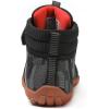 imageKUBUA Kids High Top Barefoot Shoes Boys Girls Minimalist Sneakers Lightweight Comfort Zero Drop Shoes Toddler Little Big KidBlack