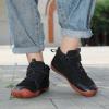 imageKUBUA Kids High Top Barefoot Shoes Boys Girls Minimalist Sneakers Lightweight Comfort Zero Drop Shoes Toddler Little Big KidPure Black