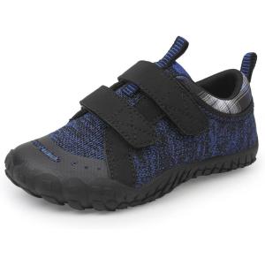 imageKUBUA Barefoot Shoes for Kids Boys Girls Minimalist Zero Drop Sneakers Toddler Little Big KidB Black Blue
