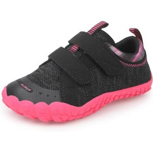 imageKUBUA Barefoot Shoes for Kids Boys Girls Minimalist Zero Drop Sneakers Toddler Little Big KidB Black Pink