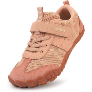 imageKUBUA Boys Girls Sneakers Kids Barefoot Shoes Comfort AntiSlip Walking Shoes for Indoor Outdoor Toddler Little Big KidApricot