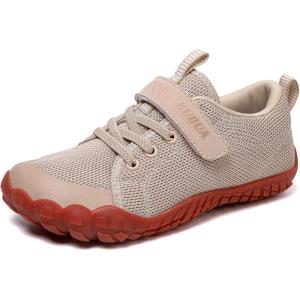 imageKUBUA Kids Barefoot Shoes Boys Girls Sneakers Naturally Splay Shoes Toddler Little Big KidB Beige