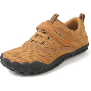 imageKUBUA Kids Barefoot Shoes Boys Girls Sneakers Naturally Splay Shoes Toddler Little Big KidC Camel