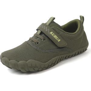 imageKUBUA Kids Barefoot Shoes Boys Girls Sneakers Naturally Splay Shoes Toddler Little Big KidC Khaki