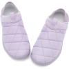 imageKUBUA Slippers for Men and Womens Indoor House Shoes Plush Slip on Outdoor Garden LoafersLight Purple