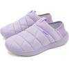imageKUBUA Slippers for Men and Womens Indoor House Shoes Plush Slip on Outdoor Garden LoafersLight Purple