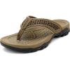 image:imageKUBUA Mens Beach FlipFlops Water Sandals Outdoor Athletic Thong Sandal SlippersBrown Black