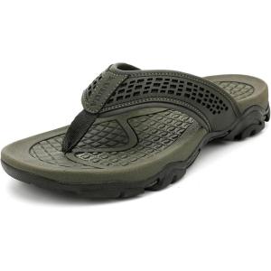 image:imageKUBUA Mens Beach FlipFlops Water Sandals Outdoor Athletic Thong Sandal SlippersGrey Green