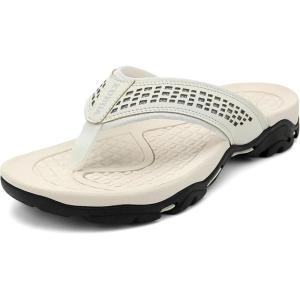 image:imageKUBUA Mens Beach FlipFlops Water Sandals Outdoor Athletic Thong Sandal SlippersWhite