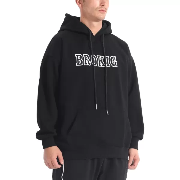 BROKIG Men's Casual Gym Hoodie Pullover Workout Athletic Fleece Hooded Sweatshirts Men