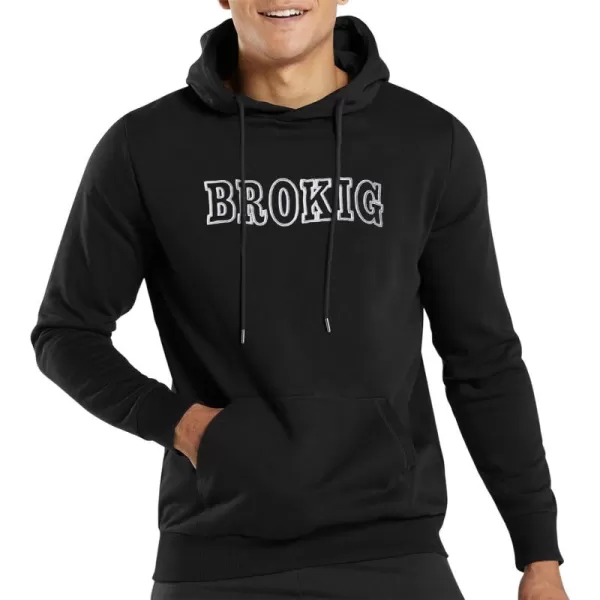 BROKIG Men's Casual Gym Hoodie Pullover Workout Athletic Fleece Hooded Sweatshirts Men
