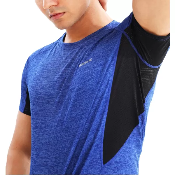 BROKIG Mens TDry Lightweight Gym Short Sleeve Shirts Workout Athletic T-Shirts Men Moisture Wicking