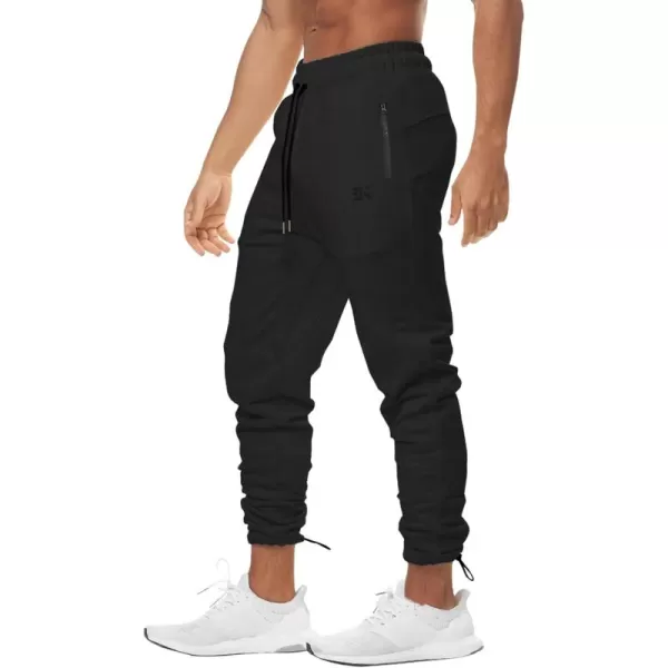 BROKIG Mens Ankle Cords Workout Jogger Pants, Slim Fit Gym Joggers Athletic Sweatpants for Men with Zipper Pockets