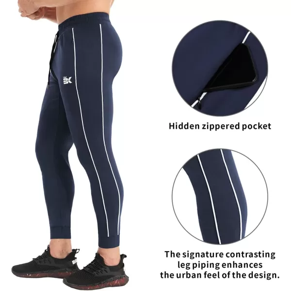 BROKIG Mens Crest Athletic Sweatpants Gym Jogger Pants Workout Training Track Pants with Zip Pockets