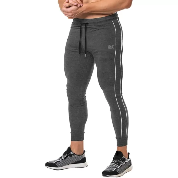 BROKIG Mens Crest Athletic Sweatpants Gym Jogger Pants Workout Training Track Pants with Zip Pockets