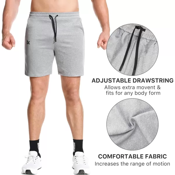 BROKIG Mens Inzip Athletic Workout Shorts,Stretch Lounge Casual Shorts Basketball Running Gym Shorts with Zipper Pockets