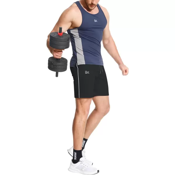 BROKIG Mens Inzip Athletic Workout Shorts,Stretch Lounge Casual Shorts Basketball Running Gym Shorts with Zipper Pockets