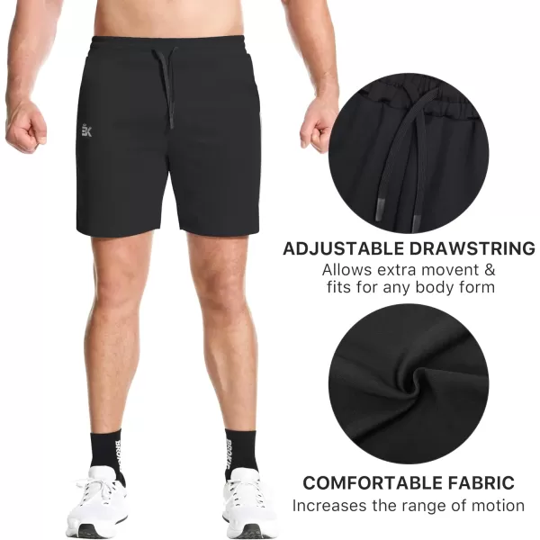 BROKIG Mens Inzip Athletic Workout Shorts,Stretch Lounge Casual Shorts Basketball Running Gym Shorts with Zipper Pockets