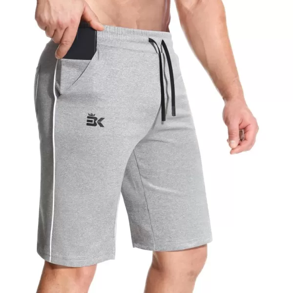 BROKIG Mens Inzip Athletic Workout Shorts,Stretch Lounge Casual Shorts Basketball Running Gym Shorts with Zipper Pockets