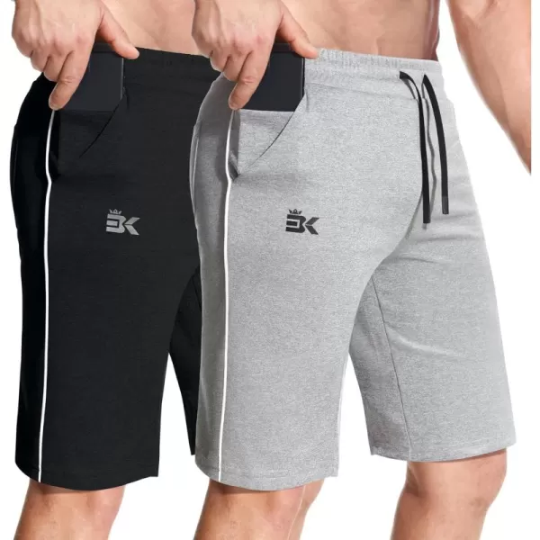 BROKIG Mens Inzip Athletic Workout Shorts,Stretch Lounge Casual Shorts Basketball Running Gym Shorts with Zipper Pockets