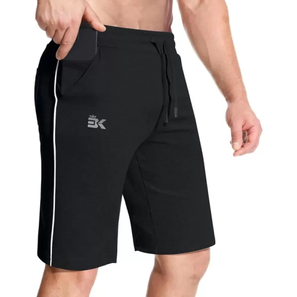 BROKIG Mens Inzip Athletic Workout Shorts,Stretch Lounge Casual Shorts Basketball Running Gym Shorts with Zipper Pockets