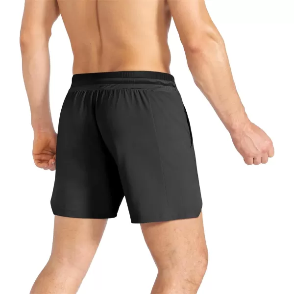 BROKIG Mens Inzip Lightweight Gym Workout Shorts, Athletic Short Shorts Running Bodybuilding Fitted Shorts Zipper Pockets