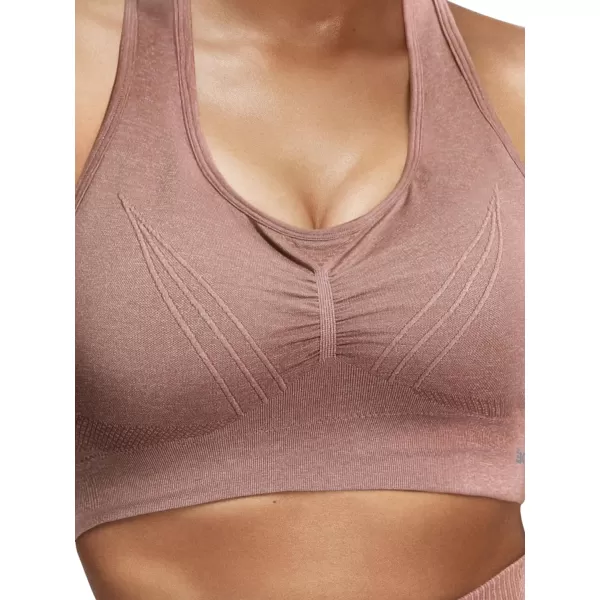 BROKIG 4-Able Lift Contour Sports Bra for Women, Wirefree Seamless Padded Medium Support Workout Gym Racerback Yoga Bras