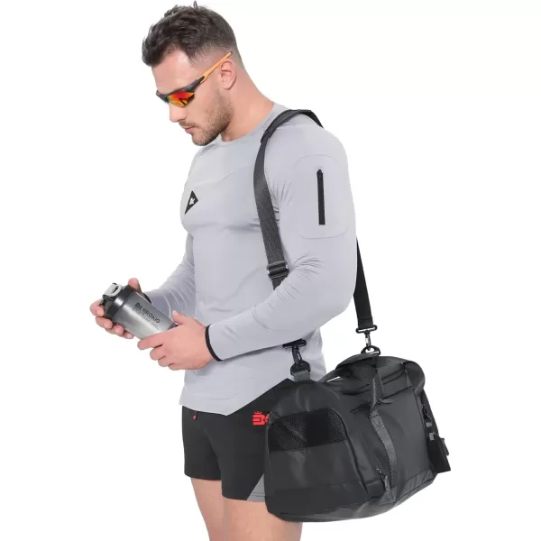 imageBROKIG Mens Armzip Long Sleeve Running Shirts Quick Dry Sun Protection UV UPF 50 Jogging T Shirts Zip Pocket Gym WorkoutLight Grey